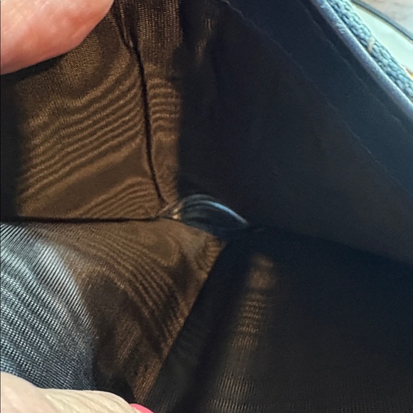 GUCCI Denim GG Marmont Floral Embroidered Compact Wallet - Picture 12 of 12